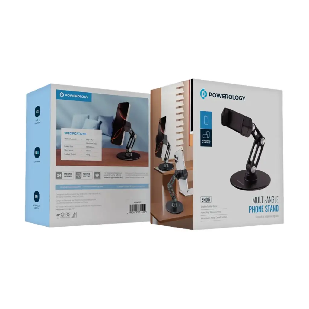 Powerology Multi-Angle Phone Stand - Black