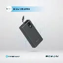 Powerology Aluminum 20000mAh Power Bank - Dark Gray