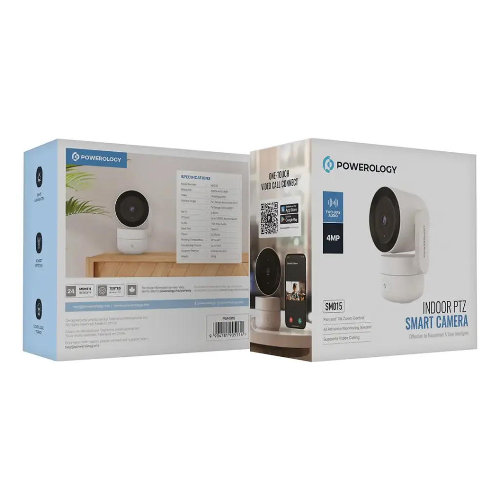 Powerology Indoor PTZ Smart Camera - White