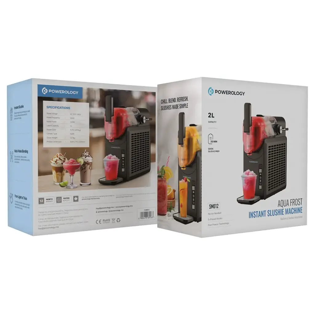 Powerology Aqua Frost Instant Slushie Machine - Black