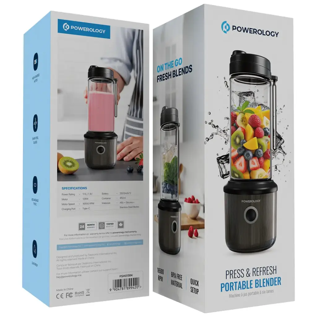 Powerology Press & Refresh Portable Blender 