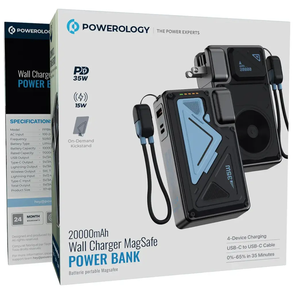 Powerology Wall Charger MagSafe Power Bank 20000mAh (4).webp
