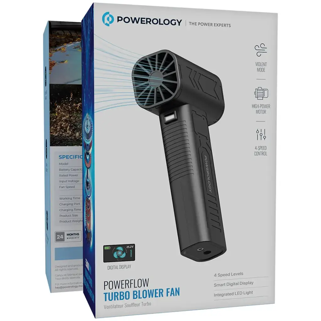 Powerology Powerflow Turbo Blower Fan - Black.webp