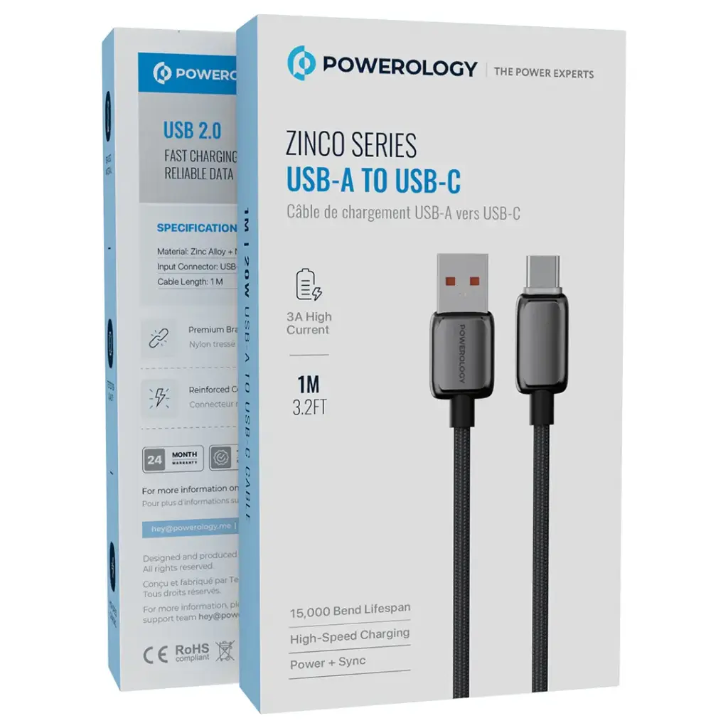 Powerology Zinco Series USB-A to USB-C 1.webp