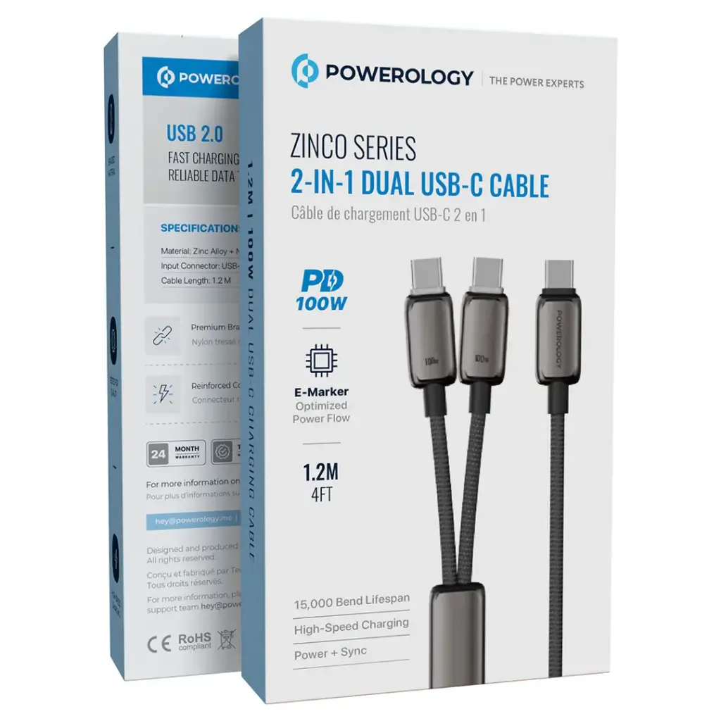 Powerology Zinco Series 2-IN-1 Dual USB-C Cable 3.webp