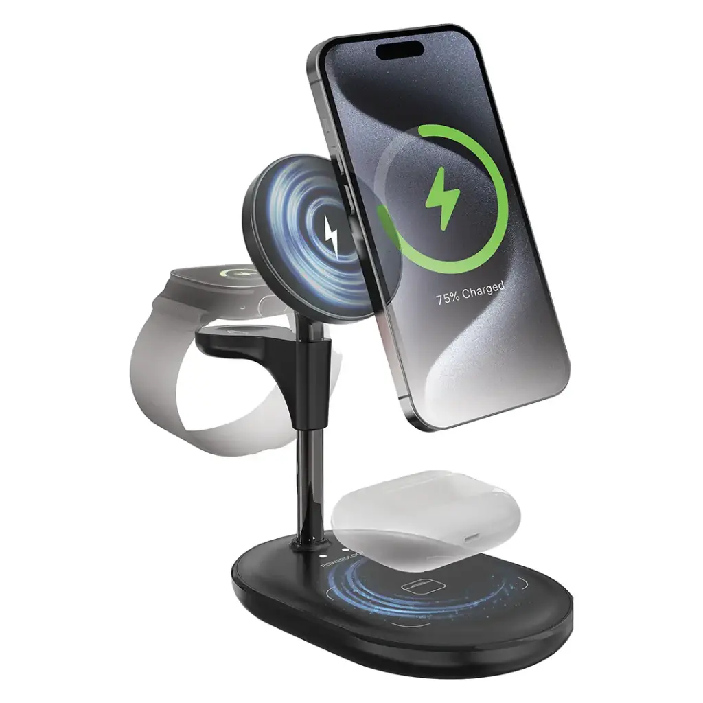 Powerology Florea Wireless Charging Stand - Black5.webp