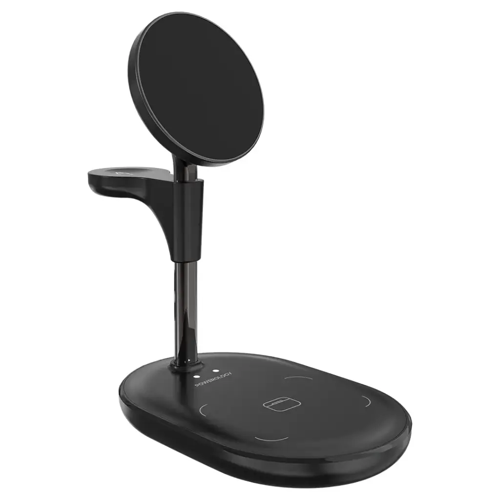 Powerology Florea Wireless Charging Stand - Black3.webp