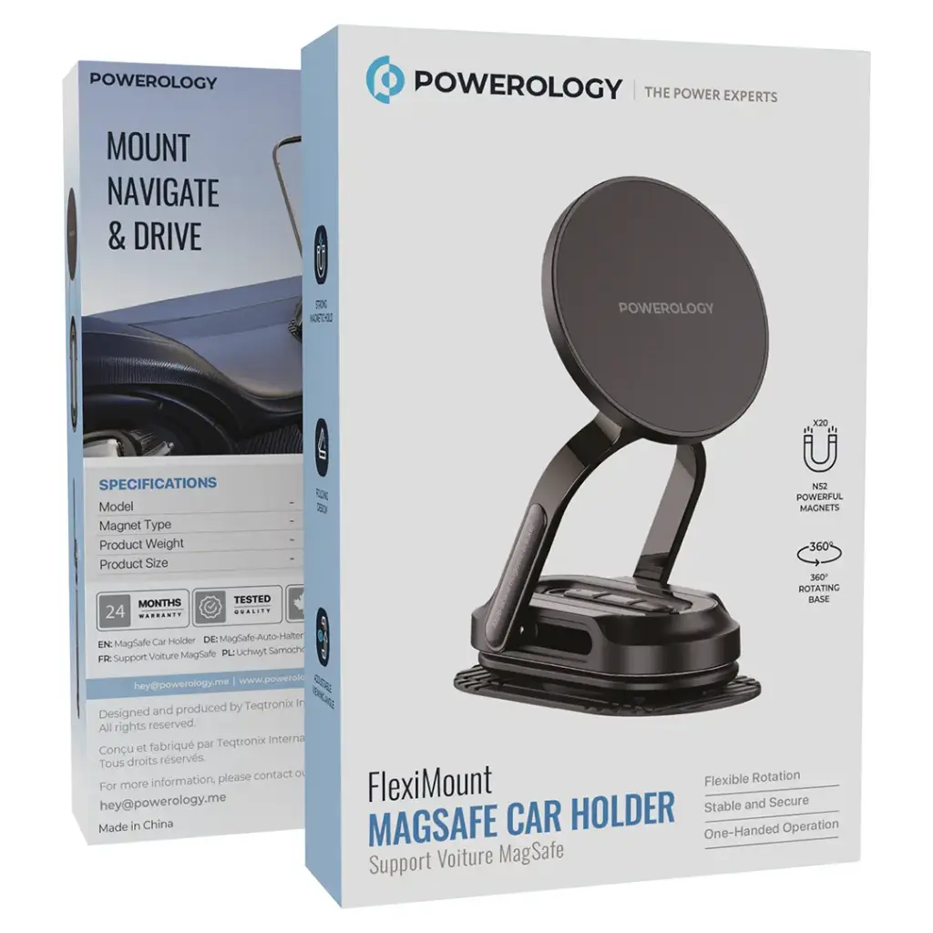 Powerology FlexiMount MagSafe Car Holder1.webp