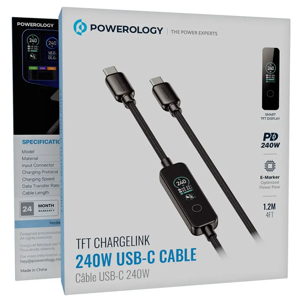 Powerology TFT Chargelink 240W USB-C Cable2.webp