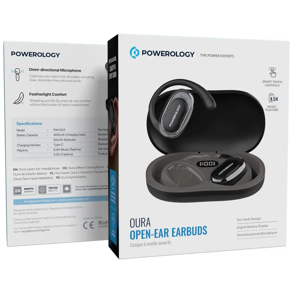 Powerology Oura Open-Ear Earbuds - BK1.webp
