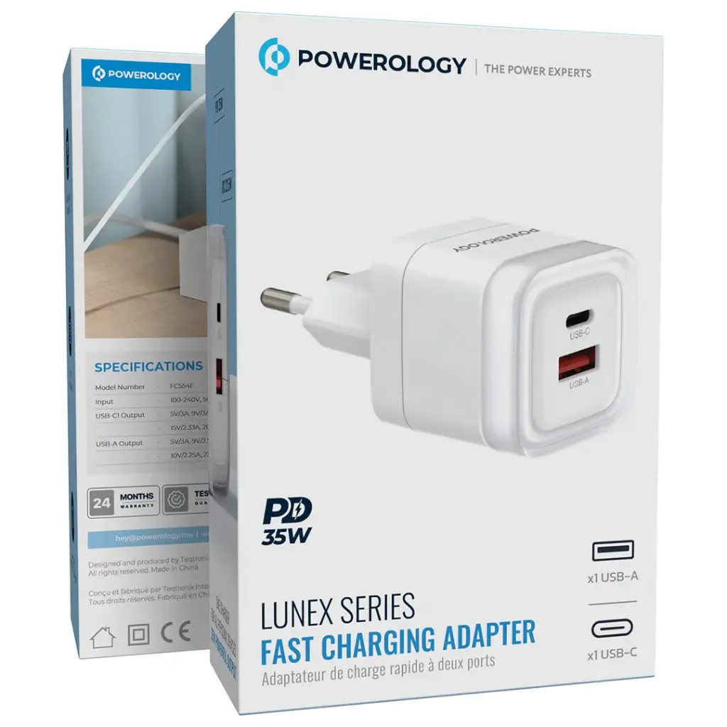 Powerology Lunex Series Fast Charging Adapter PD 35W4.webp
