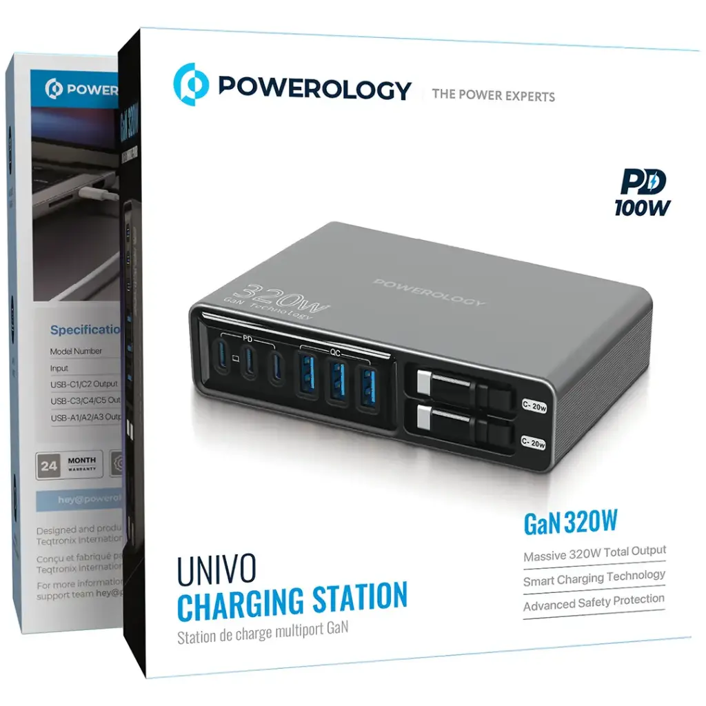 Powerology Univo Charging Station PD 100W - Black.webp