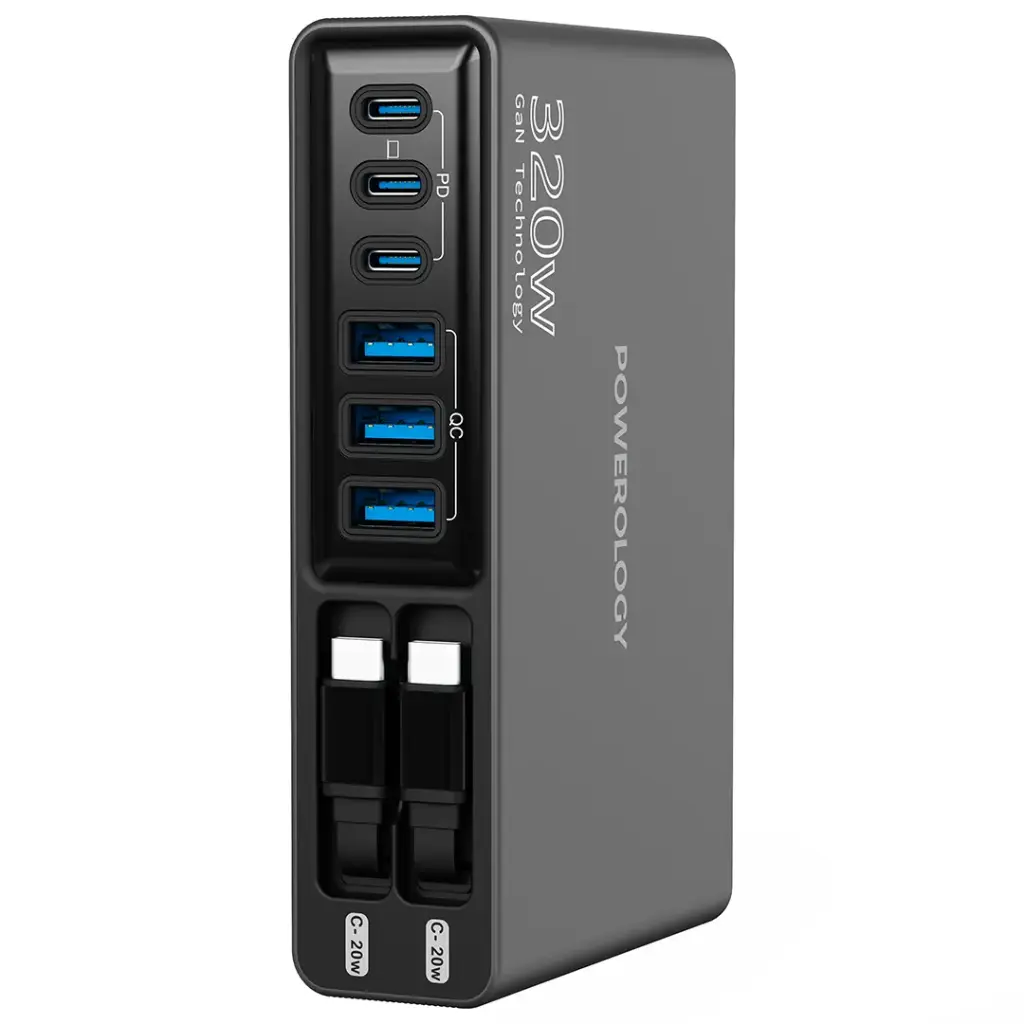 Powerology Univo Charging Station PD 100W - Black6.webp