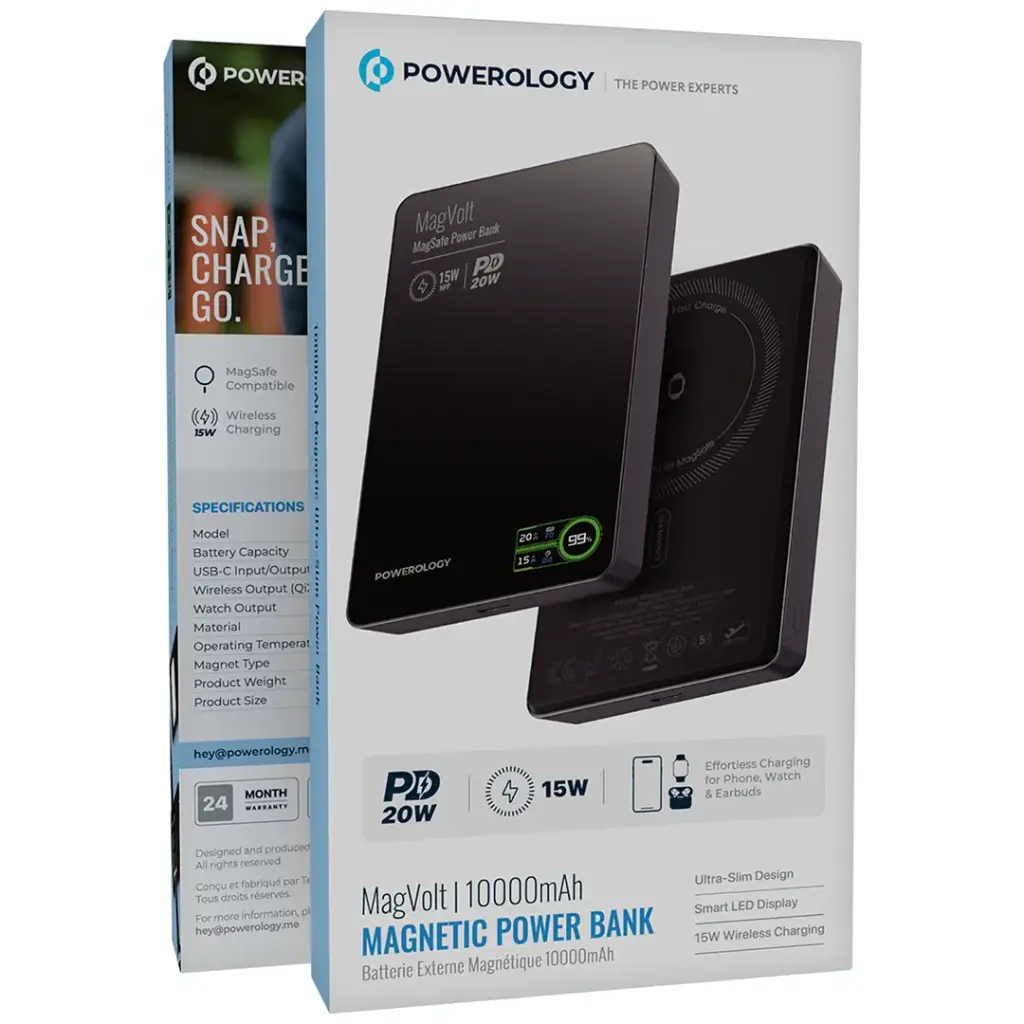 Powerology MagVolt 10000mAh Magnetic Power Bank - Black4.webp