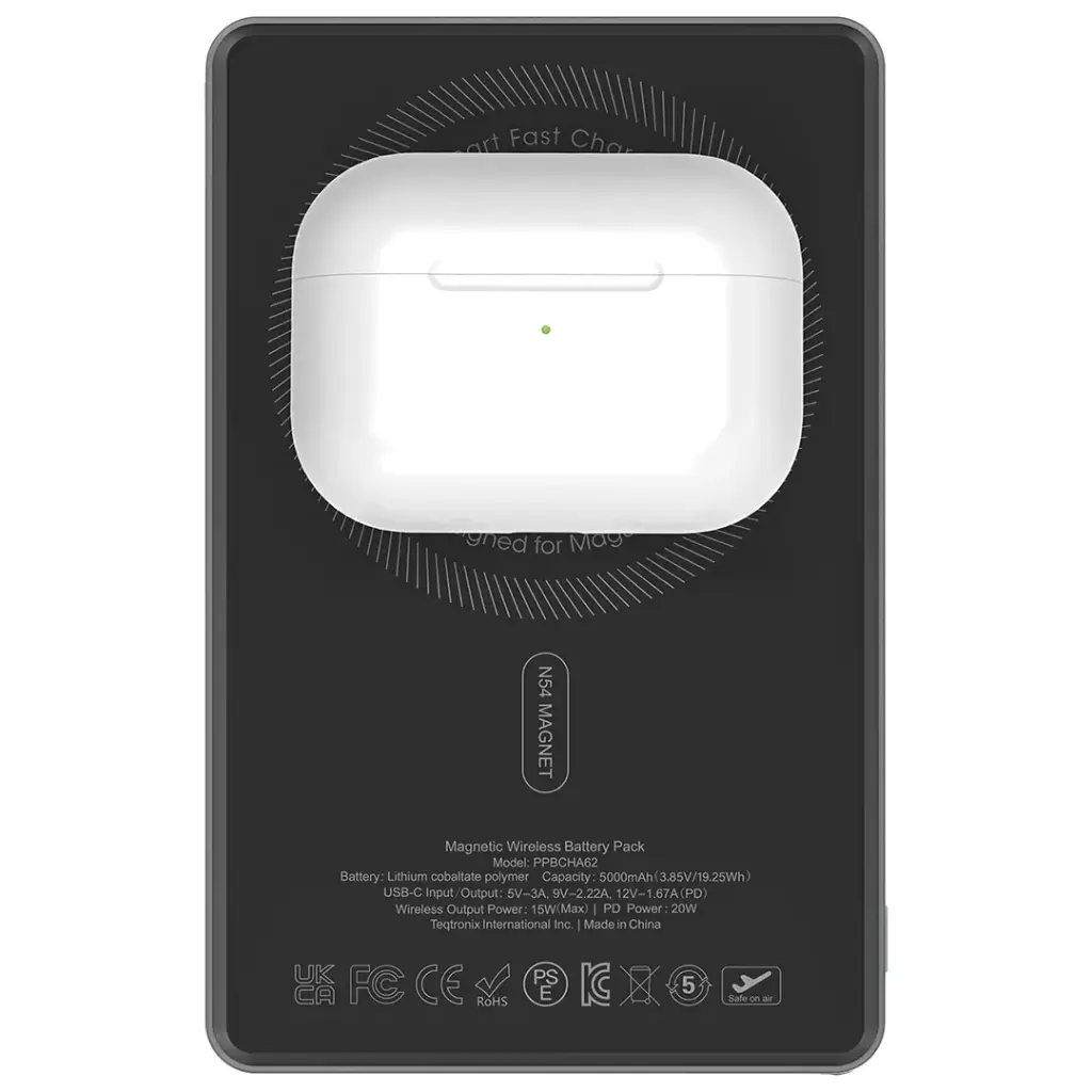 Powerology MagVolt 5000mAh Magnetic Power Bank - Black2.webp