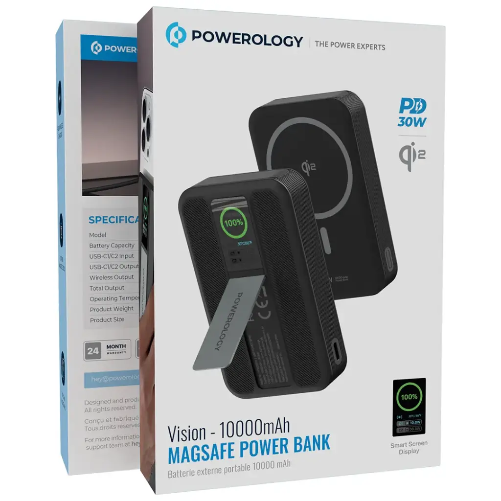 Powerology Vision - 10000mAh MagSafe Power Bank BK.webp