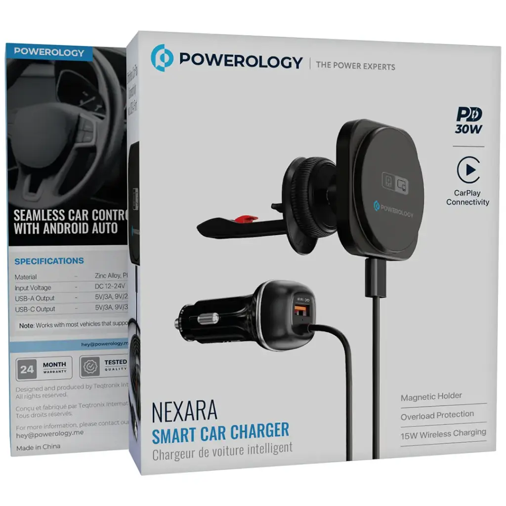 Powerology Nexar Smart Car Charger - Black.webp