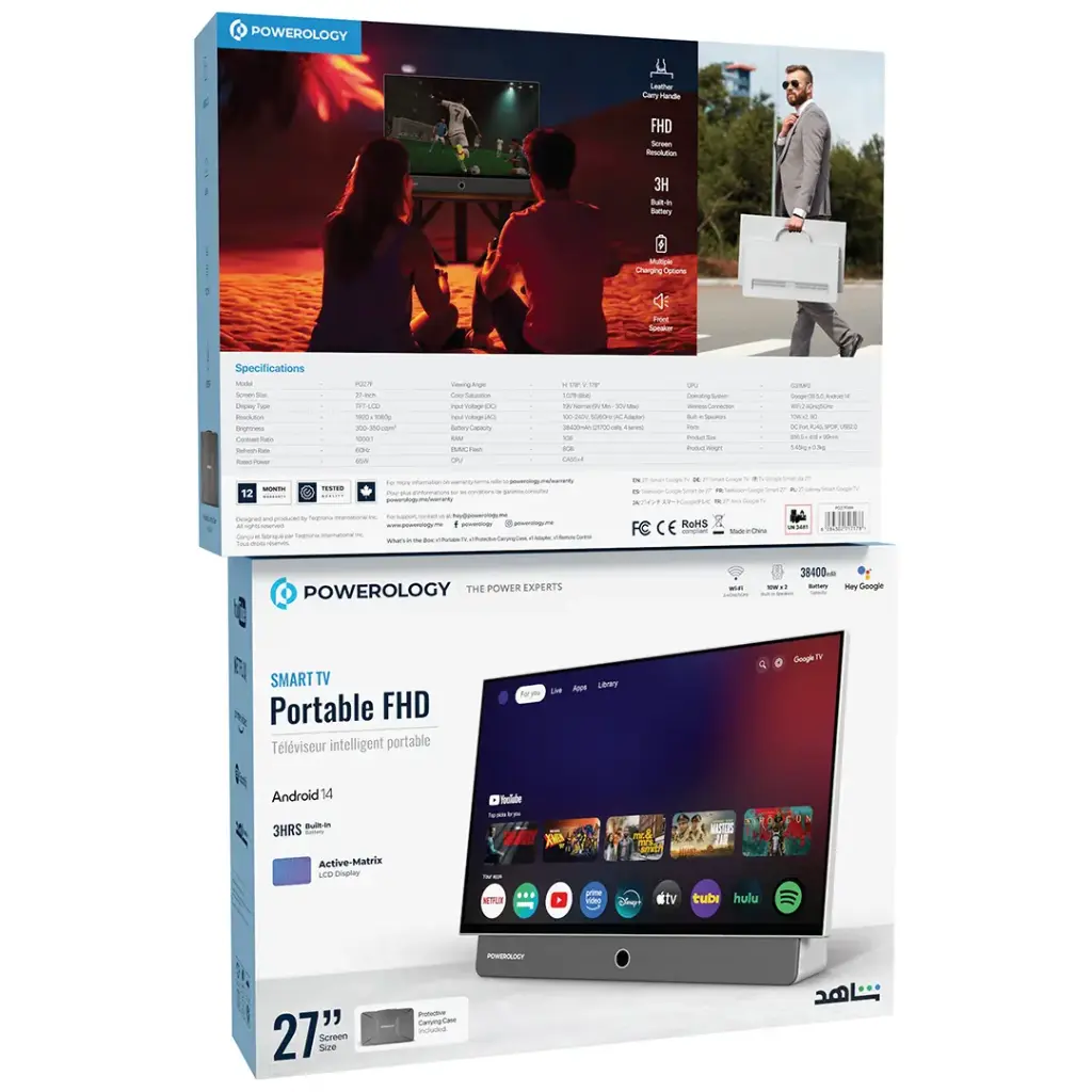Powerology Portable FHD Smart TV - White2.webp