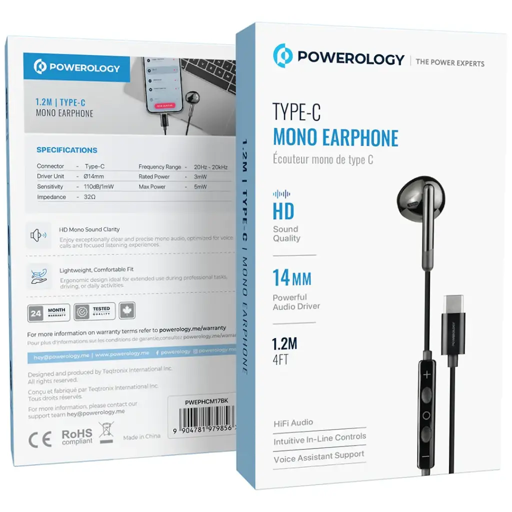 Powerology Type-C Mono Earphone3.webp