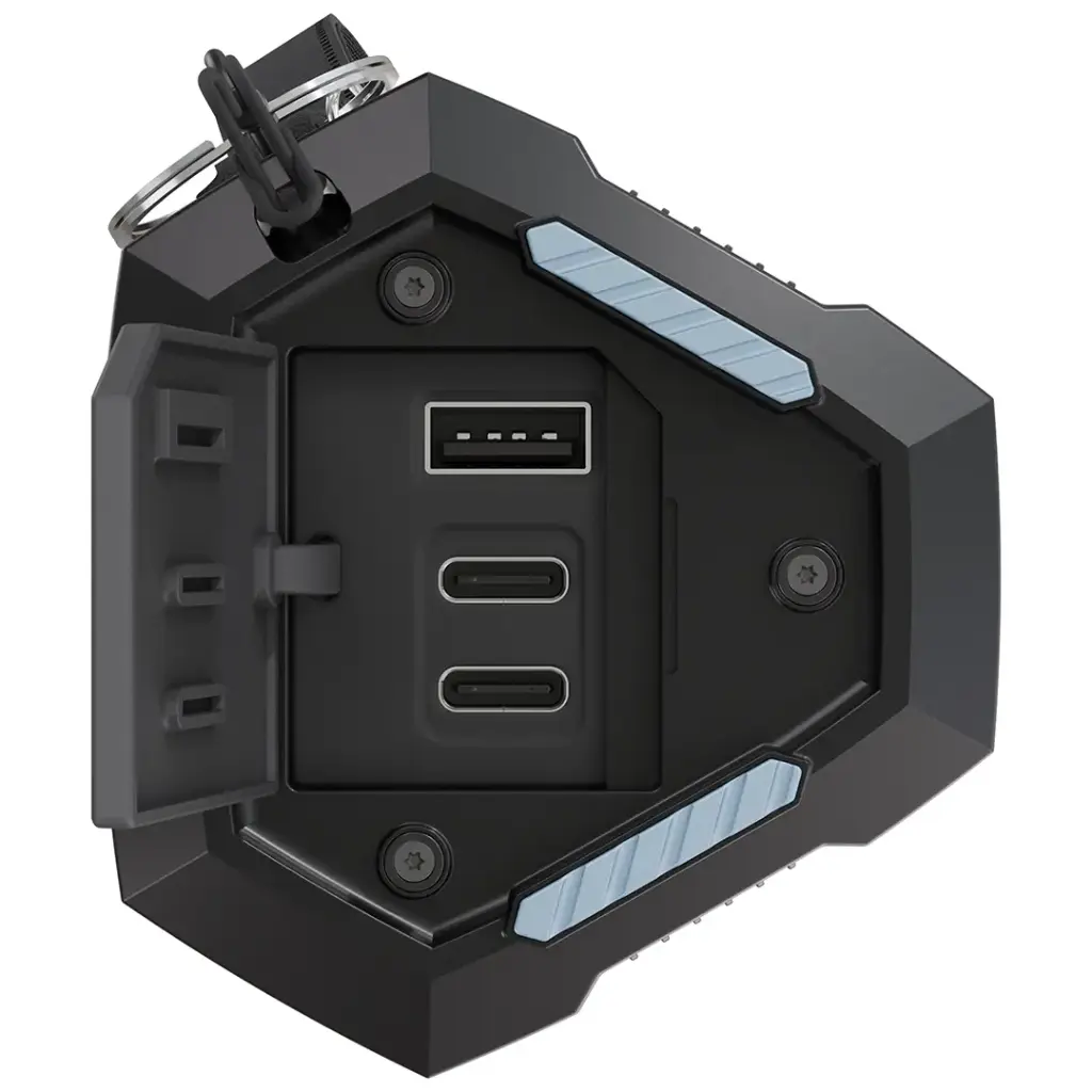 Powerology TorchPower 20000mAh Power Bank with Built-In Flashlight - Black 6.webp