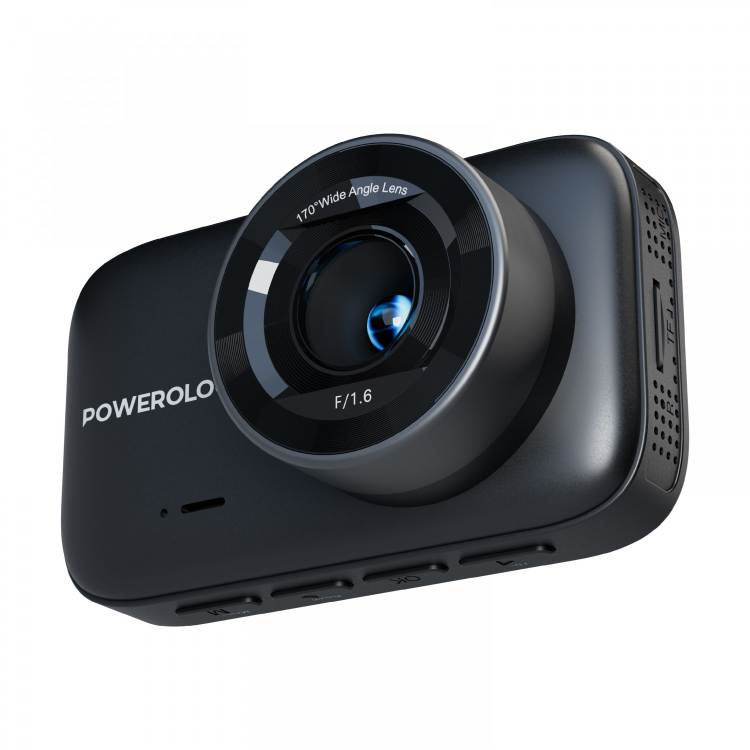 Powerology Dash Camera Ultra with High Utility Built-In Sensors 4K - Black