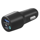 Powerology Dual Port LED Car Charger PD 20W+QC 18W