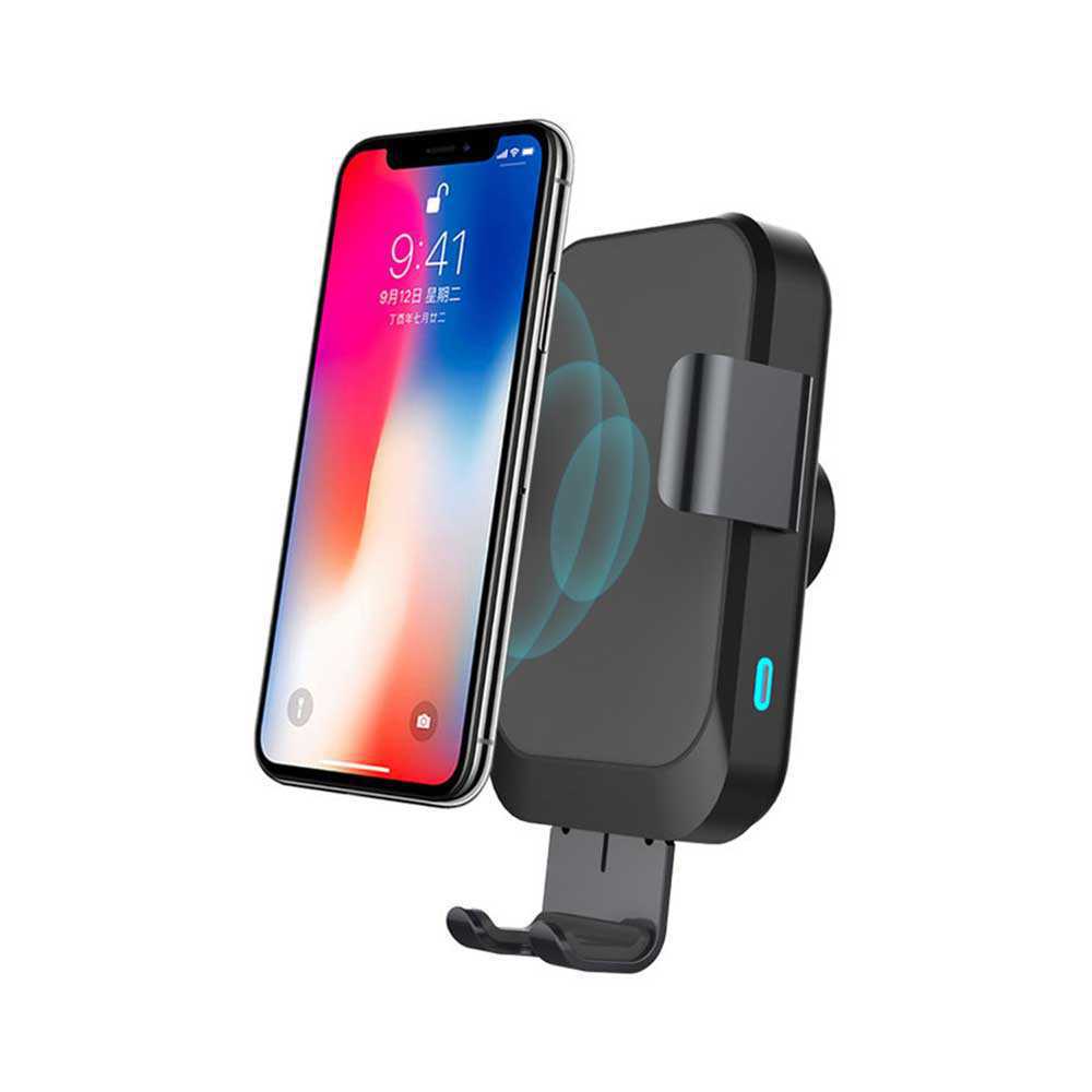 Powerology Holders And Stands Fast Wireless Car Charger And Holder Convenient View Black [P15WCMEBK]