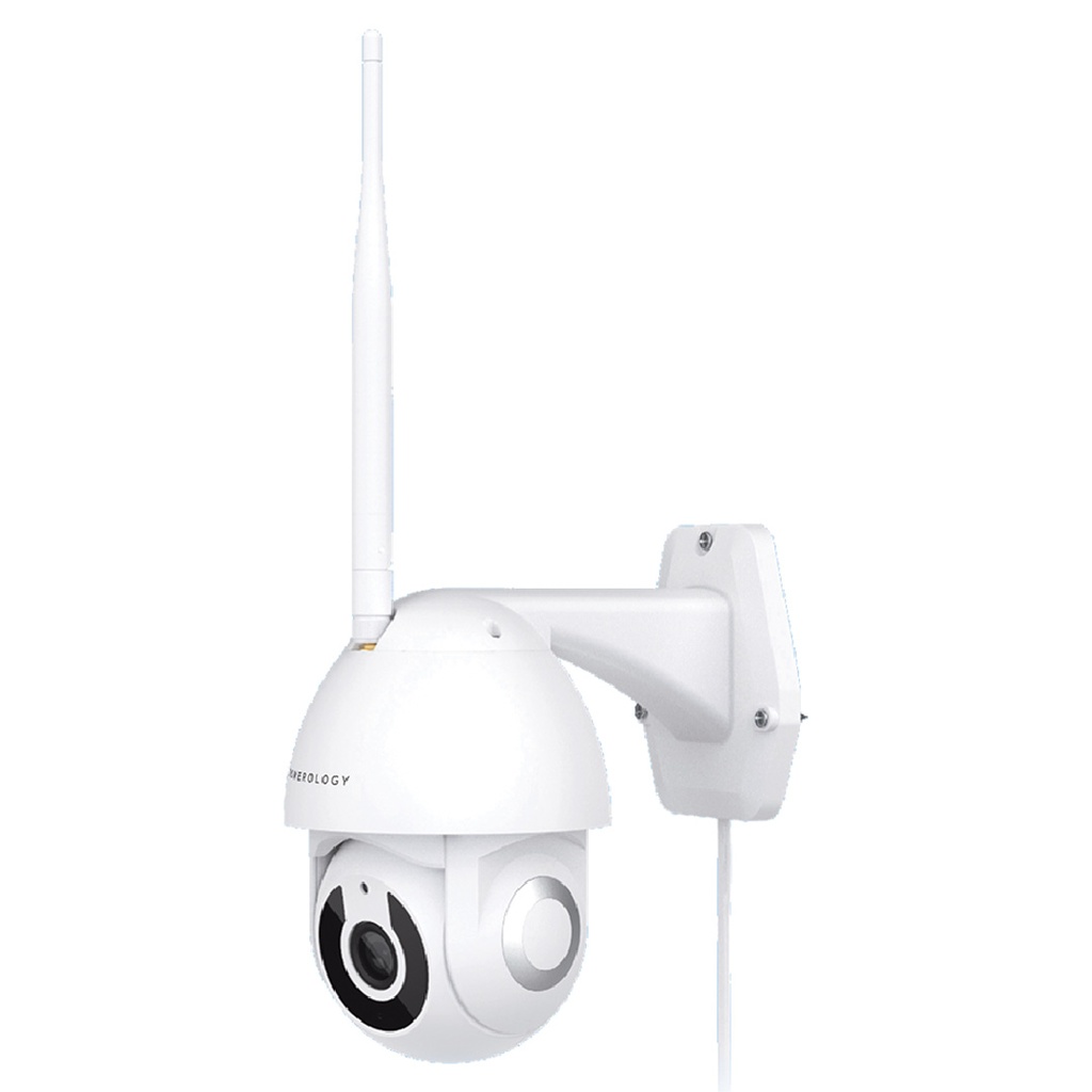 Powerology Wifi Smart Outdoor Camera 360 Horizontal and Vertical Movement - White