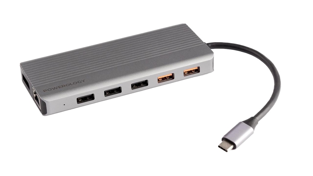 Powerology 12-in-1 USB-C Hub - Dark