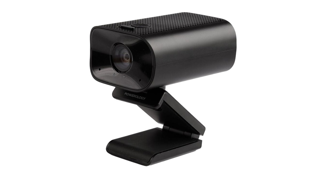 Powerology 1080p Web Cam with 5x Digital Zoom in-built Mic and Speaker- Black