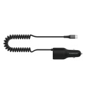 Powerology PD100W+QC18W+Type CCable 20W LED Dual Ports CarCharger With Coiled Cable-Black