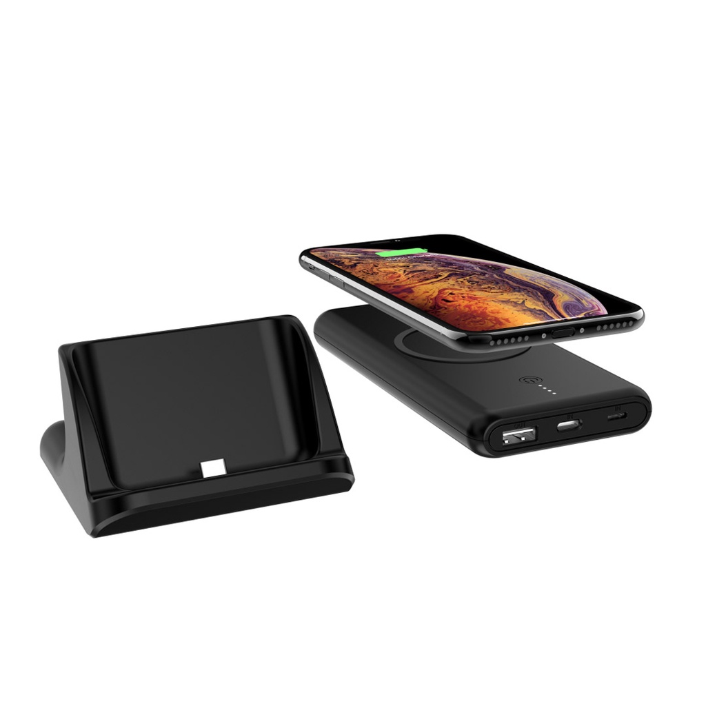 Powerology Power Banks 2 in1 Fast Wireless Power Bank Wireless Charging Black [PWLPB10FCBK]