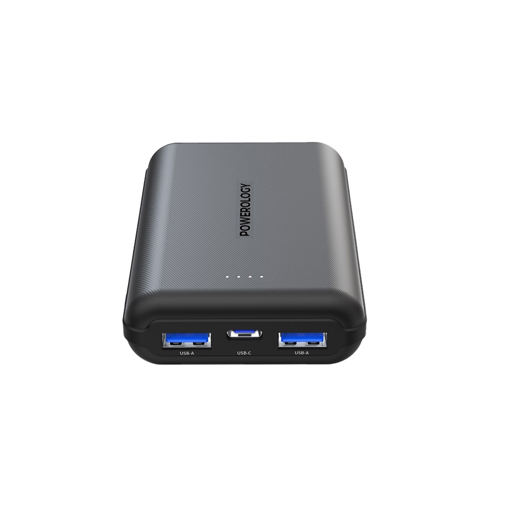 Powerology Power Banks Fast Charging Power Bank USB-C Input and Output Black [PPBCHA27]
