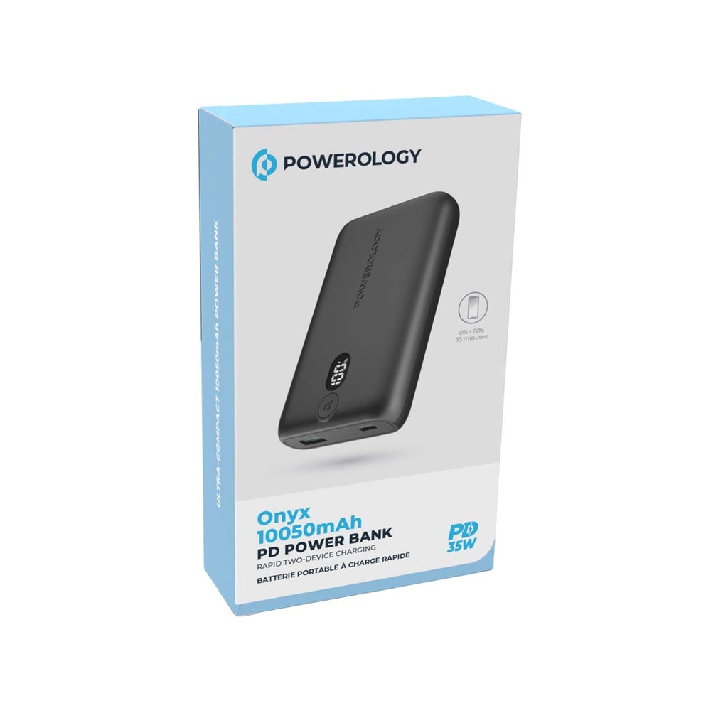 Powerology Power Banks Onyx PD Power Bank Built-In Safeguards Black [PPBCHA18]