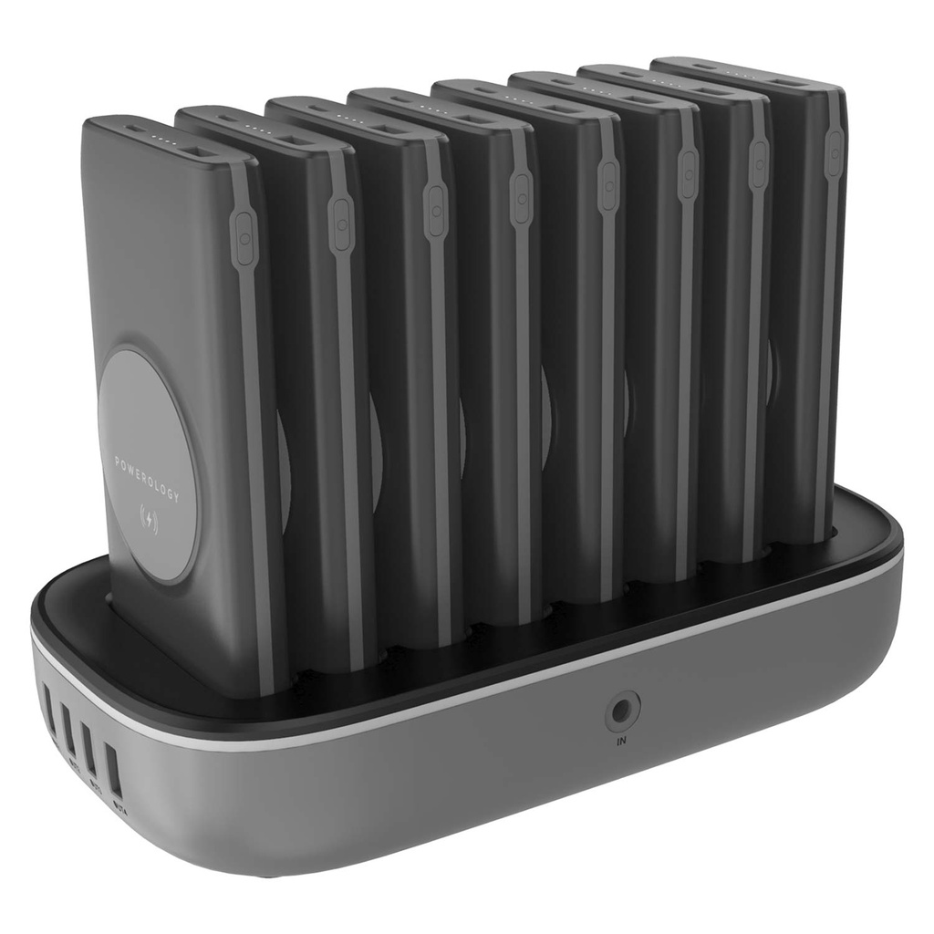 Powerology Power Banks 8 in 1 Power Bank Station On The Stand Black [PPBCHA1081-BK]