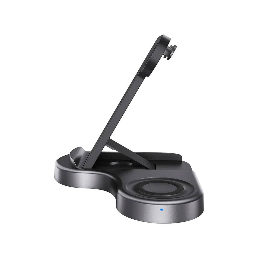 Powerology Holders And Stands 3 in 1 Wireless Power-Stand Charge 3 Device Black [P3IN1QI]