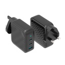 Powerology Cables And Chargers 140W Dual PD GAN Charger Build-In safeguard Black [PWCUQC022]