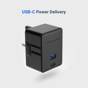 Powerology Cables And Chargers Ultra-Quick PD Charger Dual Port Active Protect Black [P36PDQCUKCBK]