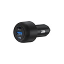 Powerology Cables And Chargers Ultra Quick Car Charger 130W Aluminum Housing Black [PCCSR007]