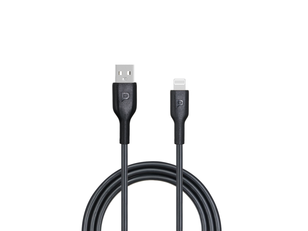 Powerology Cables And Chargers USB-A Lightning 480Mbps Transfer Speed Black [PWATL1M-BK]