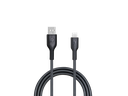 Powerology Cables And Chargers USB-A Lightning 480Mbps Transfer Speed Black [PWATL1M-BK]