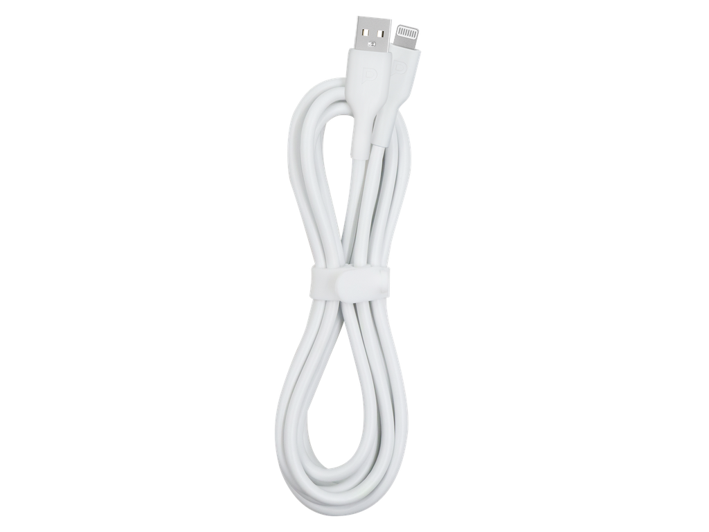 Powerology Cables And Chargers USB-A Lightning Tested For Quality White [PWATL1M-WH]