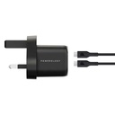 Powerology Cables And Chargers 33W GaN PD Charger Built-In Safeguards Black [PWCUQC009-BK]