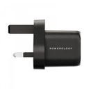 Powerology Cables And Chargers GaN PD Charger 33W Built-In Safeguards Black [PWCUQC010-BK]
