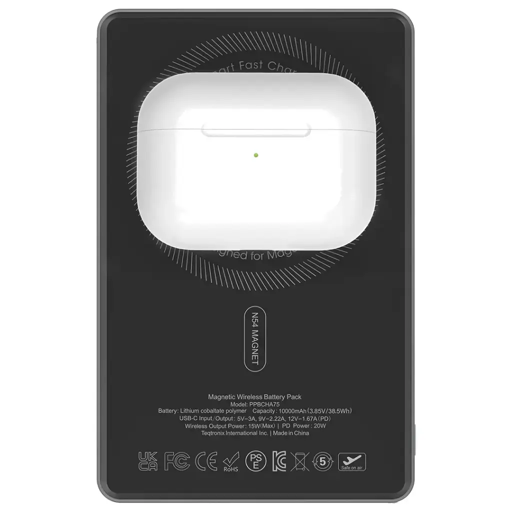 Powerology MagVolt 10000mAh Magnetic Power Bank - Black56.webp