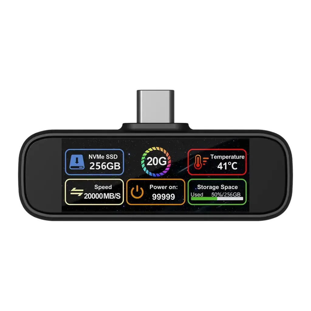 Powerology Vaultx 256Gb , 512Gb & 1Tb Mini Portable SSD Drive - Black3.webp