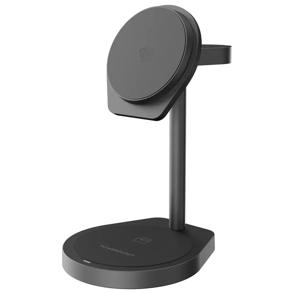 Powerology Eifel 3-In-1 Wireless Charger - Gray5.webp