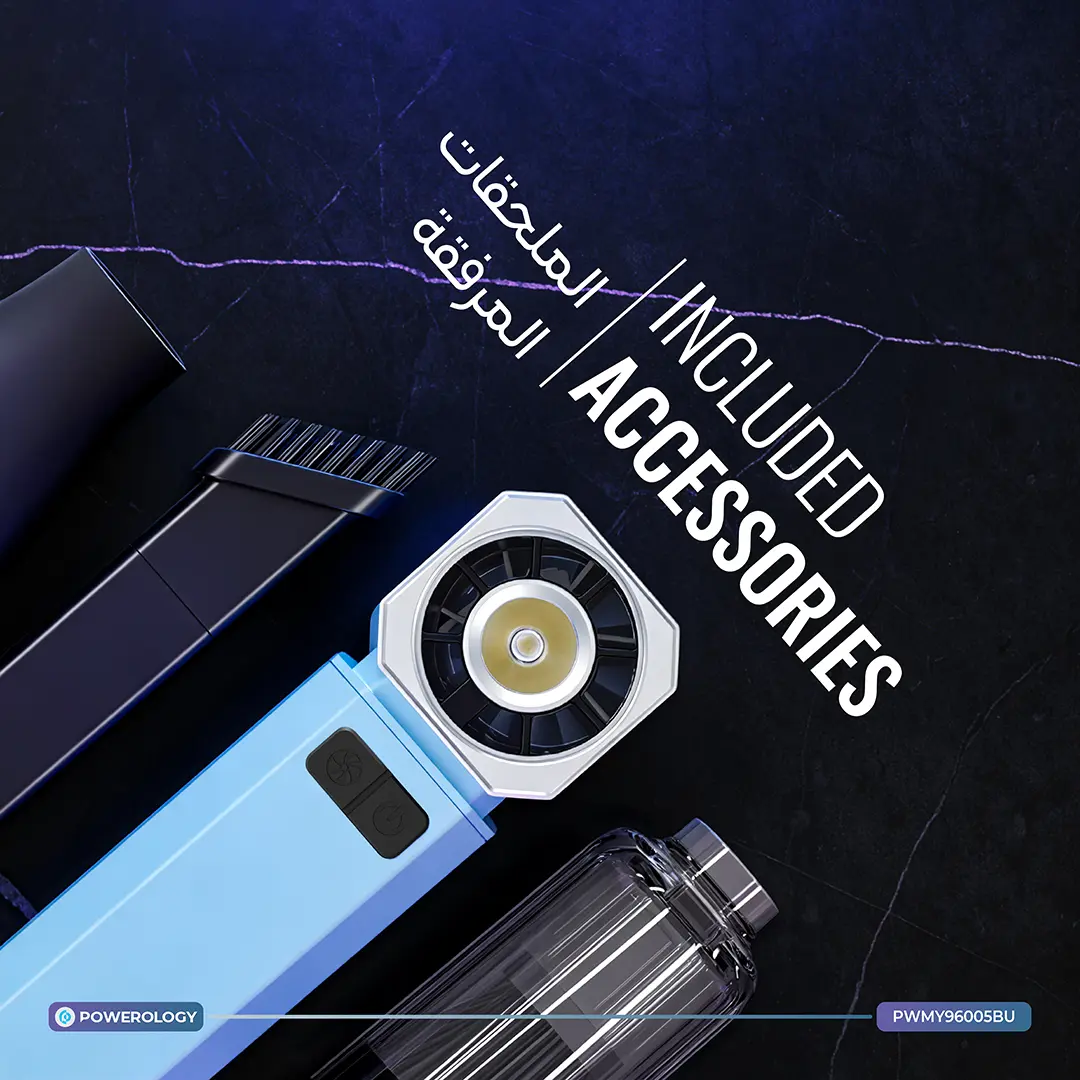 Powerology Drift Handheld Turbo Fan 8000mAh Blue