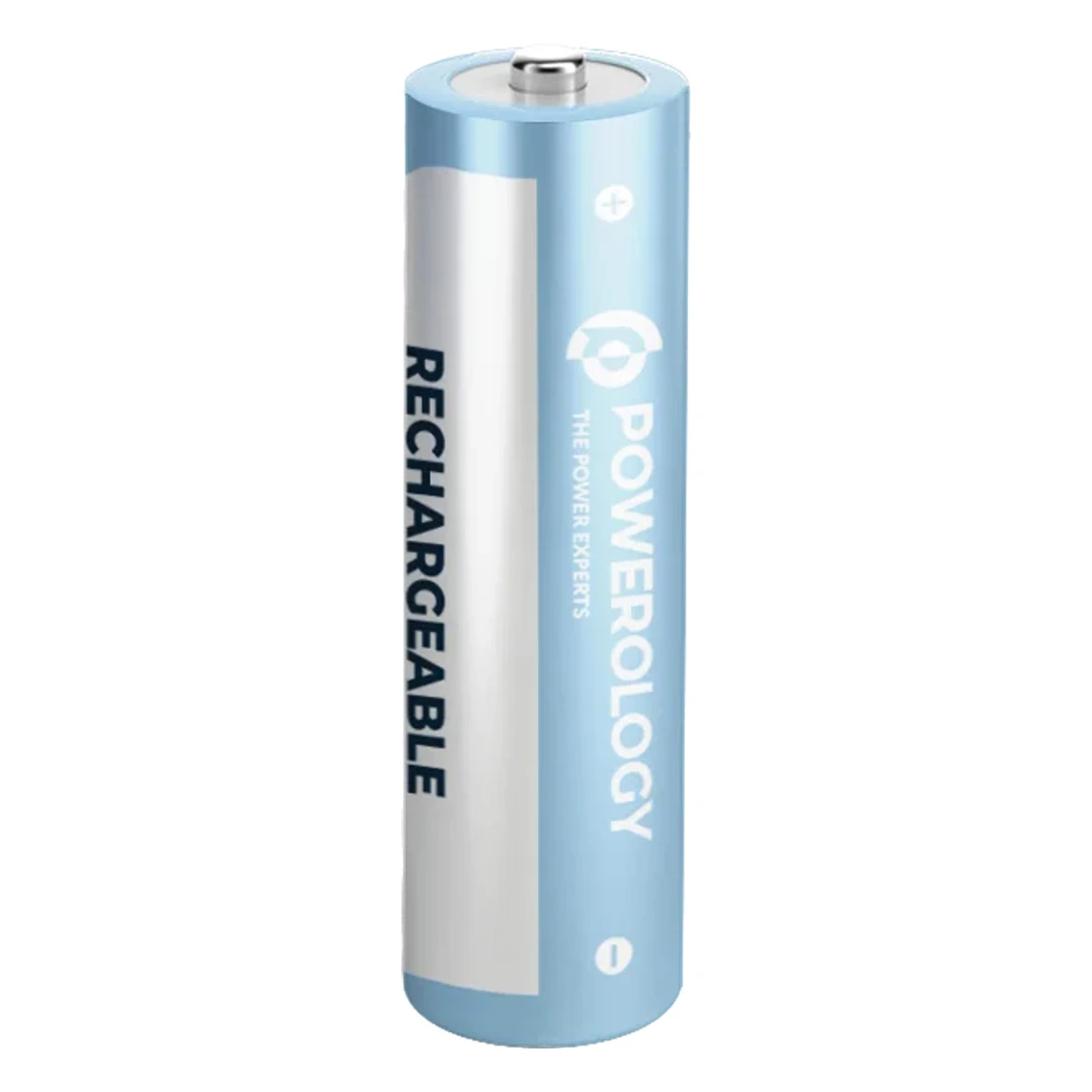 Powerology NEON Smart Charging Case with 8 AA Batteries - Black