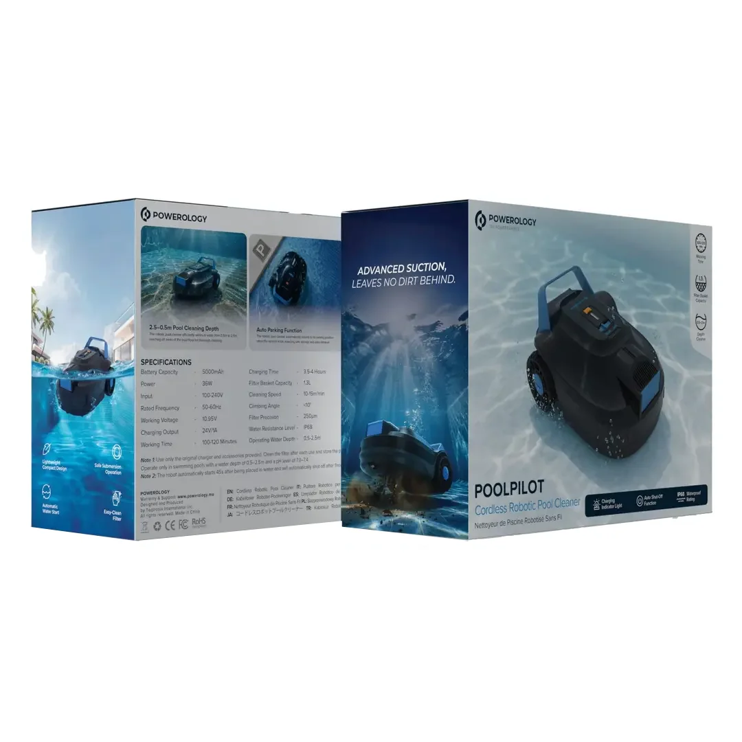 Powerology Cordless Robotic Pool Cleaner 5000mAh
